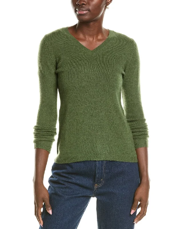 High-quality Styles Forte Cashmere V-Neck Cashmere Sweater