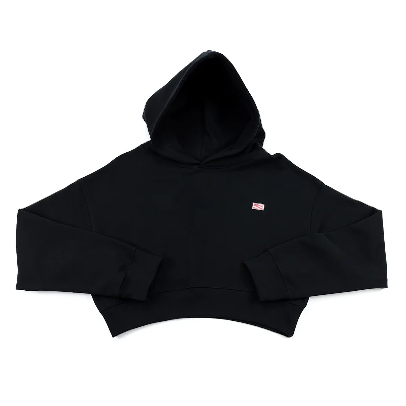 Relaxed Style TMC Women's Crop Hoodie - Black