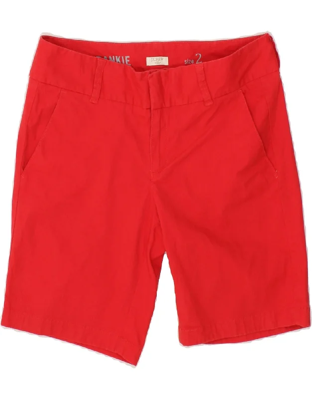 Slightly Flared Design J. CREW Womens Frankie Chino Shorts US 2 XS W32 Red Cotton