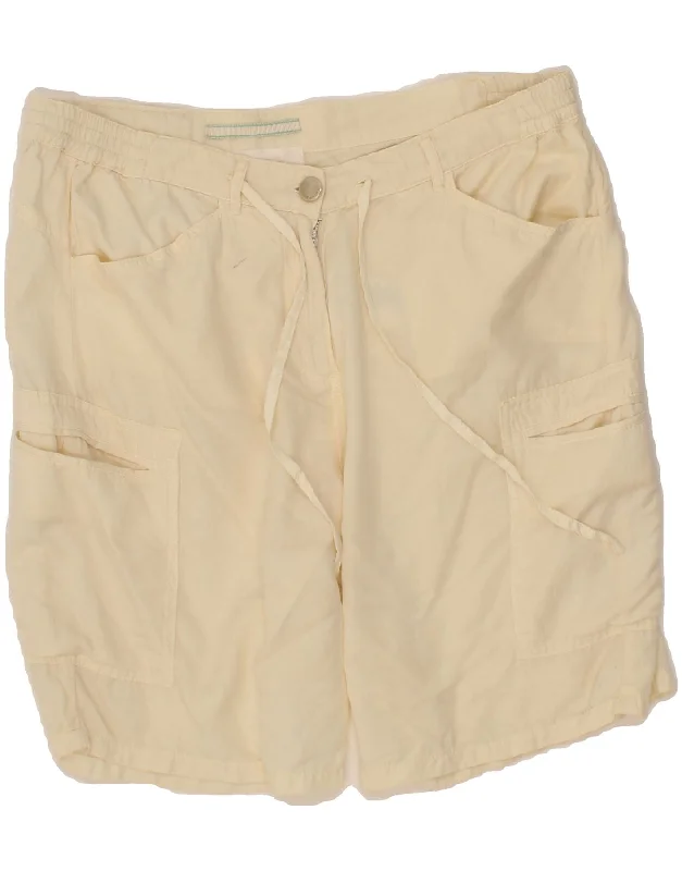 Classic TWIN-SET Womens Cargo Shorts W28 Medium Yellow Cotton