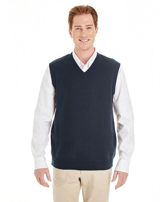 Fashion Expert M415 - Harriton Mens Pilbloc™ V-Neck Sweater Vest | Dark Navy