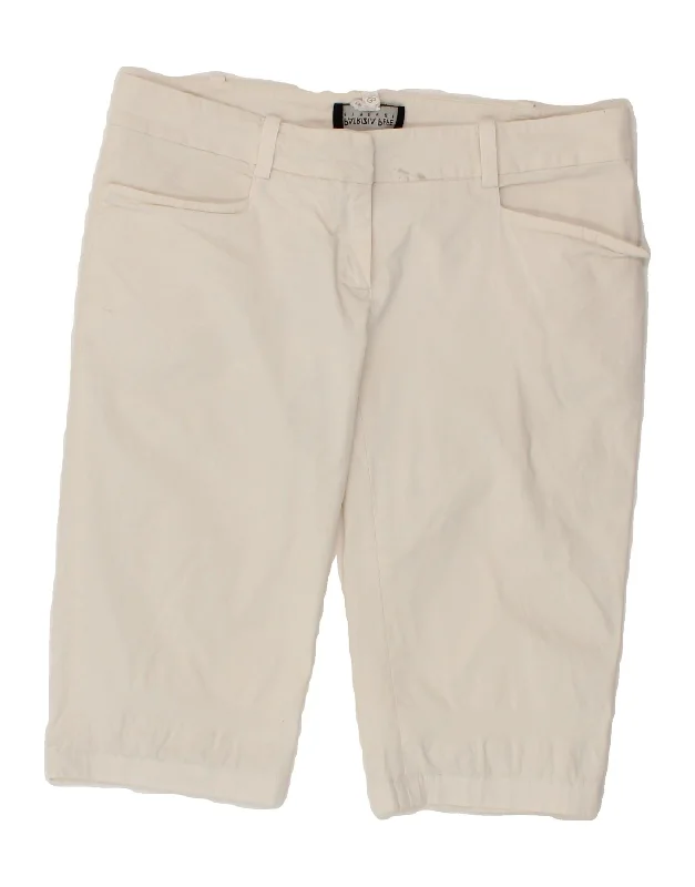Lazy Style PATRIZIA PEPE Womens Firenze Bermuda Shorts IT 44 Medium W30  White