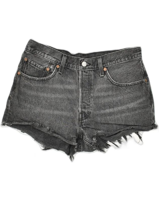 Elegant Style LEVI'S Womens Hot Pants W32 Large Grey Cotton