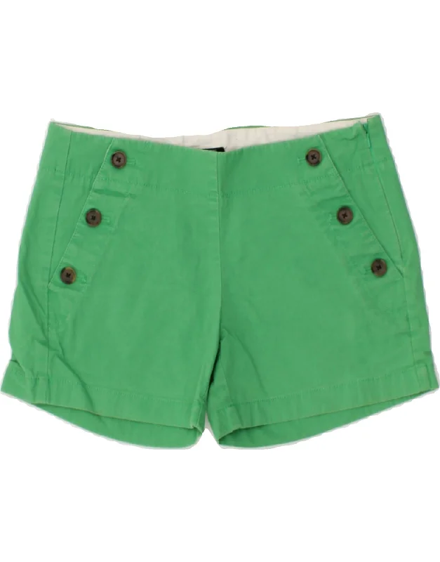 Classic Items J. CREW Womens City Fit Casual Shorts US 0 XS W28 Green Cotton