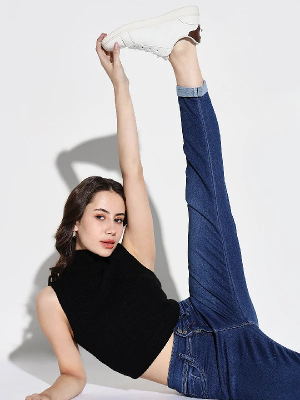 Fresh And Elegant Women Blue Slim Fit Jeans