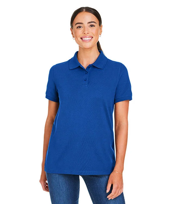Elegant Outline M205W - Harriton Ladies Valiant Cotton Snag Protect Polo Shirt | True Royal