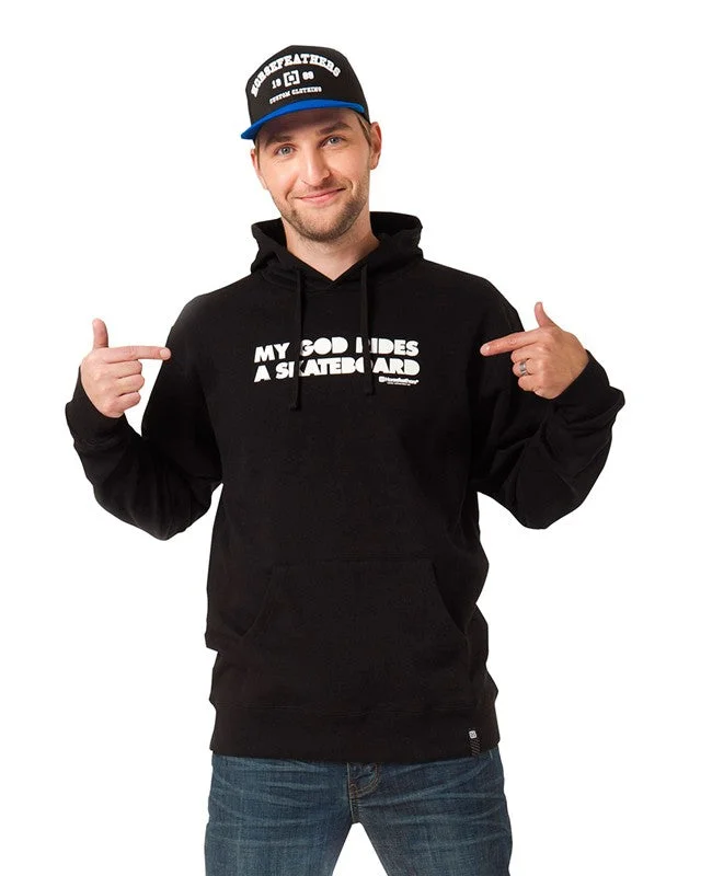 Easy Fashion Horsefeathers MY GOD RIDES A SKATEBOARD HOODIE