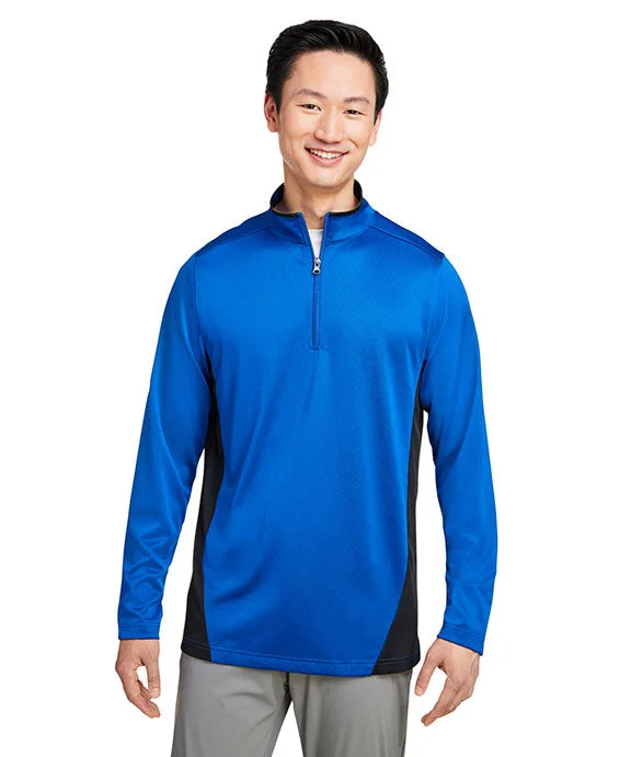 Refreshing Design M786 - Harriton Mens Flash Snag Protection Plus IL Colorblock Quarter-Zip | True Royal/Black Refreshing Design M786 - Harriton Mens Flash Snag Protection Plus IL Colorblock Quarter-Zip | True Royal/Black