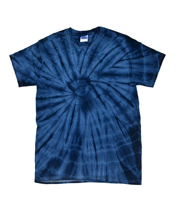 Elegant Wear CD101 - Tie-Dye Adult 5.4 oz 100% Cotton Spider T-Shirt | Spider Navy