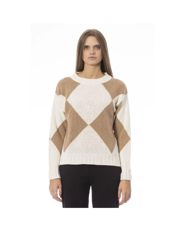 Carefree Style Baldinini Trend Women's Beige Wool Sweater - M