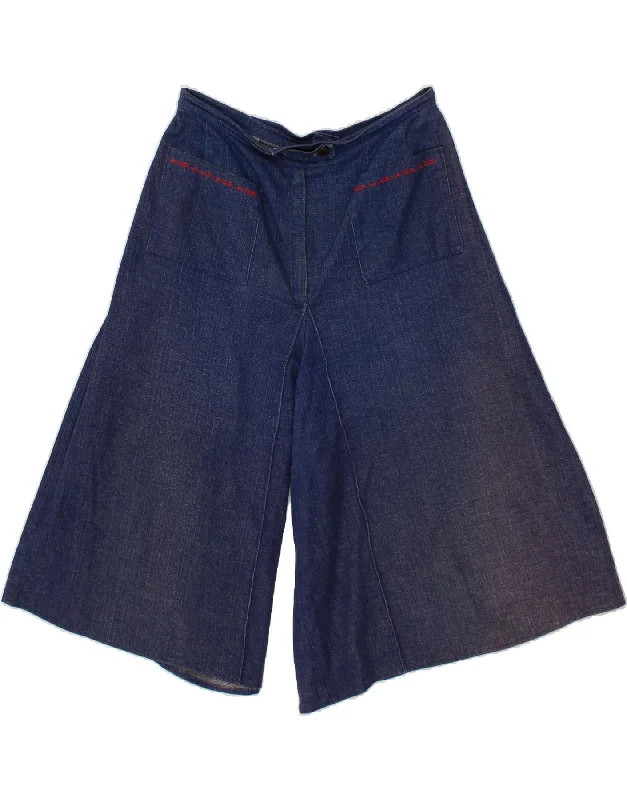 Sporty Elegance VINTAGE Womens Denim Bermuda Shorts W32 Large Blue