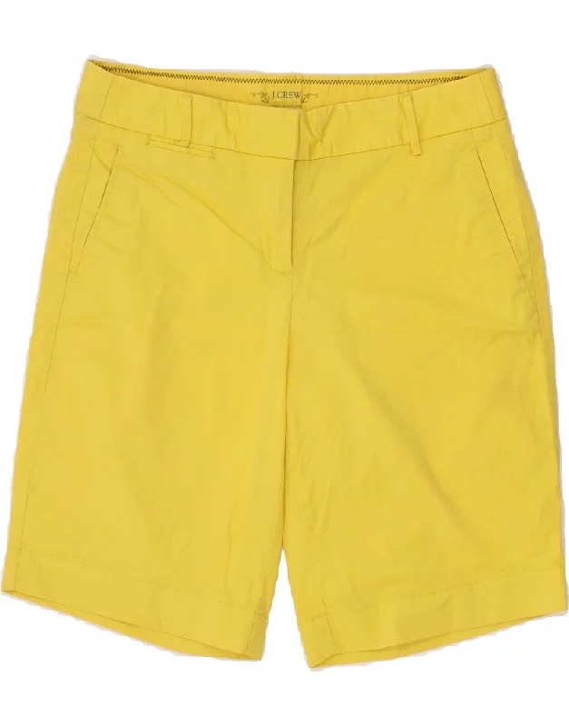 Fashionable Items J. CREW Womens High Waist Chino Shorts US 2 XS W30 Yellow Cotton