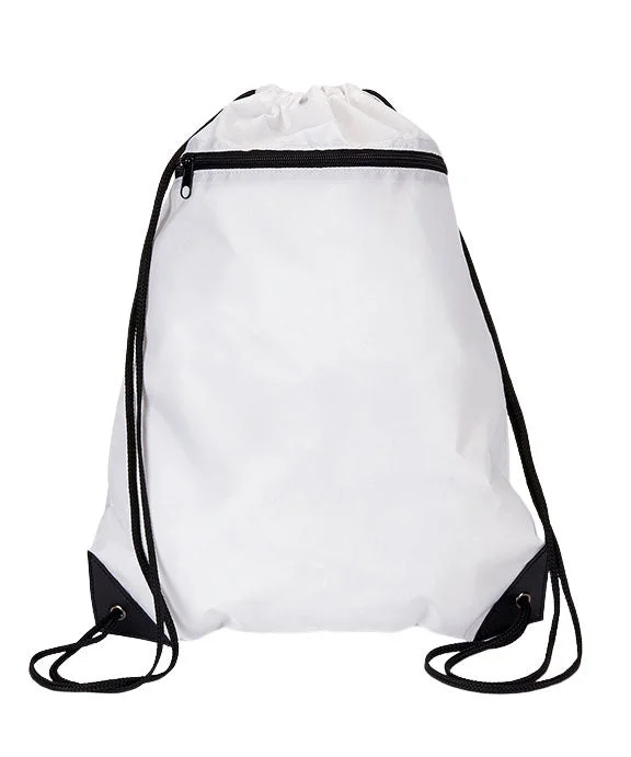Fashion Pioneer 8888 - Liberty Bags Zipper Drawstring Backpack | White
