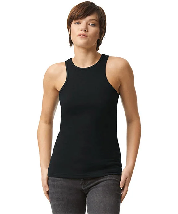 Sweet Breath 101CVC - American Apparel Ladies CVC Racerback Tank Top | Black
