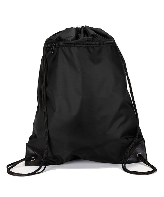Classic Design 8888 - Liberty Bags Zipper Drawstring Backpack | Black