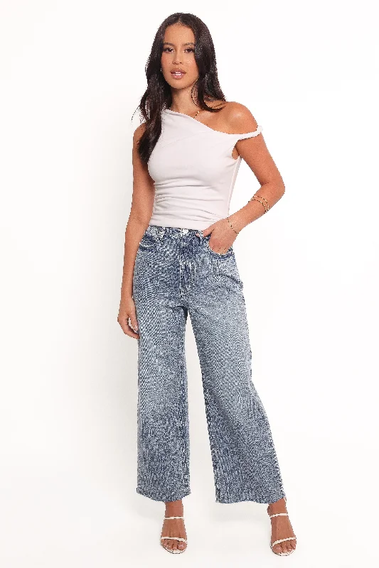 Sports Casual Style Noemi High Rise Crop Leg Jeans - Imprint
