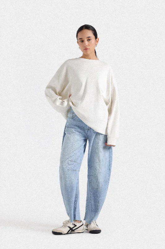 Sports Fitness Wear Barrel Leg Jeans