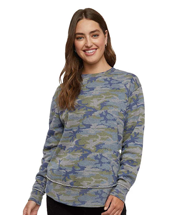 Comfortable Looks 3525 - LAT Ladies Weekend Tunic Fleece Sweatshirt | Vintage Camo