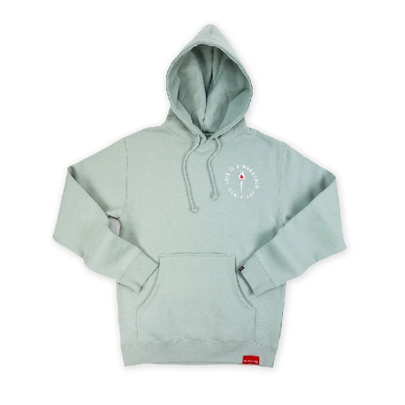 Elegant And Casual Victory Torch Hoodie - Sage