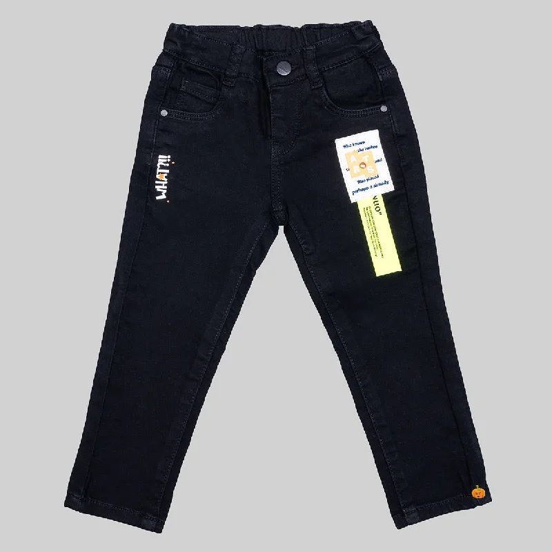 Outdoor Trend Black Mid Rise Girls Jeans
