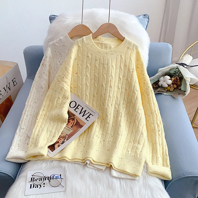 Exquisite Design Twist sweater new fashion foreign style knitted bottomed shirt  4996