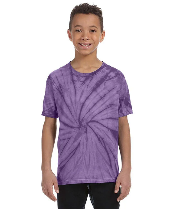 Cozy Layers CD101Y - Tie-Dye Youth 5.4 oz 100% Cotton Spider T-Shirt | Spider Purple Cozy Layers CD101Y - Tie-Dye Youth 5.4 oz 100% Cotton Spider T-Shirt | Spider Purple