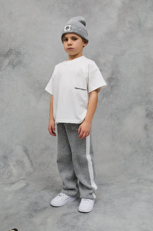 Wearable At Home Or Out JNR DESIGN DEPARTMENT GRAPHIC T-SHIRT - OFF WHITE/KHAKI