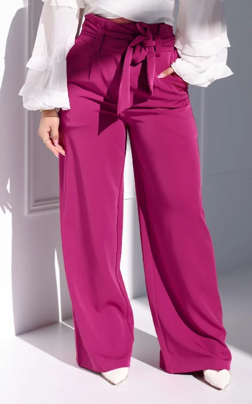 Design Must-have Nookie Wide Leg Pants - Plum