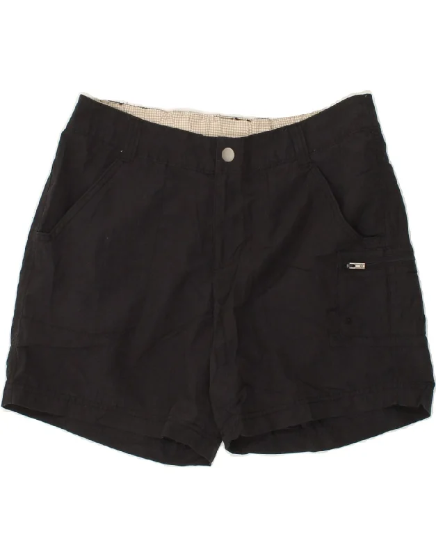Soft Clothing COLUMBIA Womens Cargo Shorts US 10 Large W32  Black Cotton