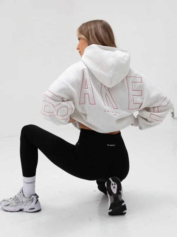 Classic Embroidered Isabel Oversized Hoodie - Bubblegum Pink