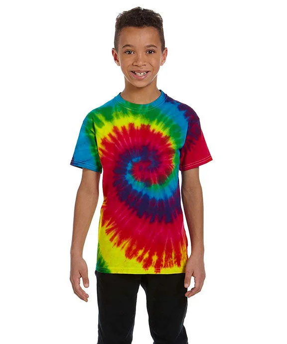 Modern Chic CD100Y - Tie-Dye Youth 5.4 oz 100% Cotton T-Shirt | Reactive Rainbow