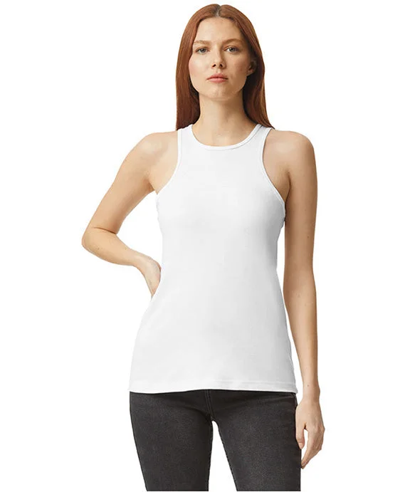 Luxury Customization 101CVC - American Apparel Ladies CVC Racerback Tank Top | White Luxury Customization 101CVC - American Apparel Ladies CVC Racerback Tank Top | White