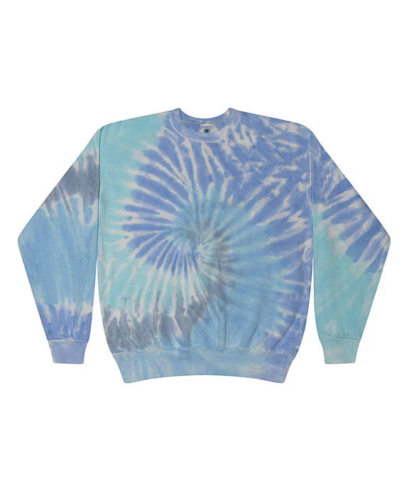 Cozy Outfit H8100 - Tie-Dye Adult 8.5 oz Crew Neck Fleece | Lagoon