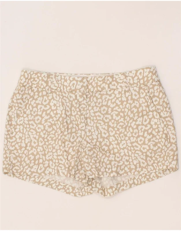 Age-reducing Style J. CREW Womens Chino Shorts US 4 Small W30  Beige Animal Print Cotton