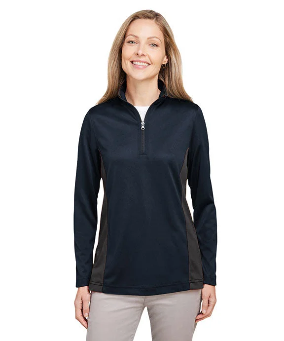 Exquisite Craftsmanship M786W - Harriton Ladies Flash Snag Protection Plus IL Colorblock Quarter-Zip | Dark Navy/Dark Charcoal Exquisite Craftsmanship M786W - Harriton Ladies Flash Snag Protection Plus IL Colorblock Quarter-Zip | Dark Navy/Dark Charcoal