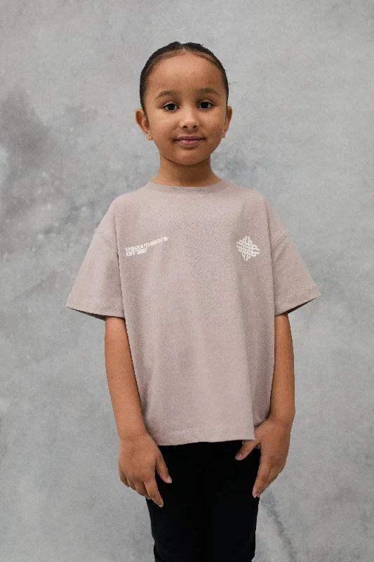 Light And Breathable JNR BLURRED GRAPHIC EMBLEM T-SHIRT - BROWN