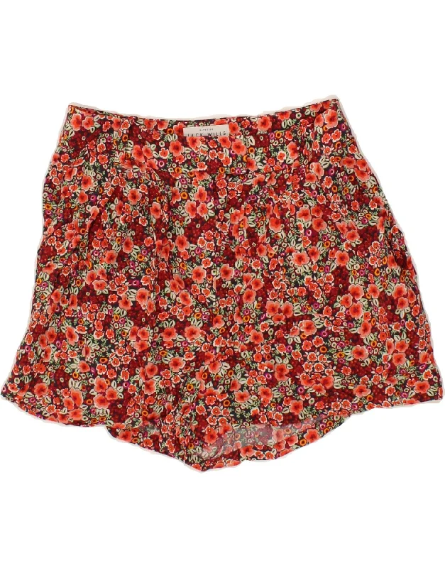 Comfortable Design JACK WILLS Womens Casual Shorts UK 10 Small W27 Red Floral