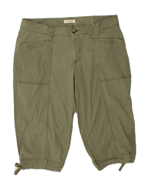 Everyday Comfort DOCKERS Womens Bermuda Shorts US 14 XL W34 Green Cotton