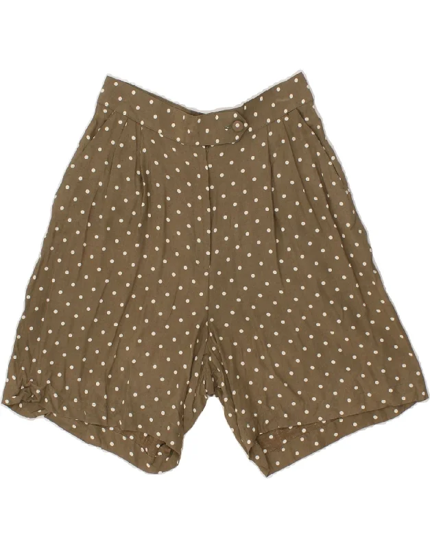 Casual Street VINTAGE Womens High Waist Pegged Casual Shorts IT 42 Medium W27  Khaki