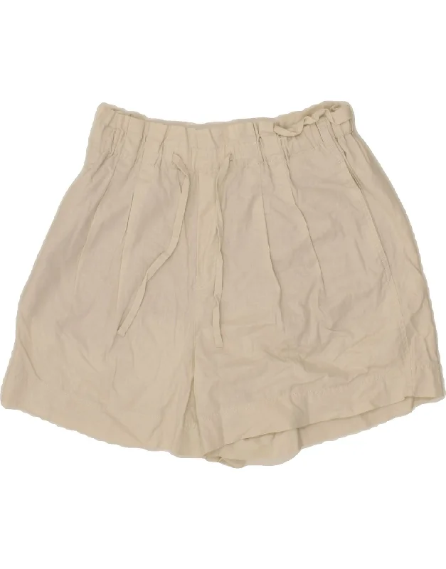 Must-have For Autumn And Winter UNIQLO Womens Pegged Casual Shorts Small W27 Off White Linen Must-have For Autumn And Winter UNIQLO Womens Pegged Casual Shorts Small W27 Off White Linen