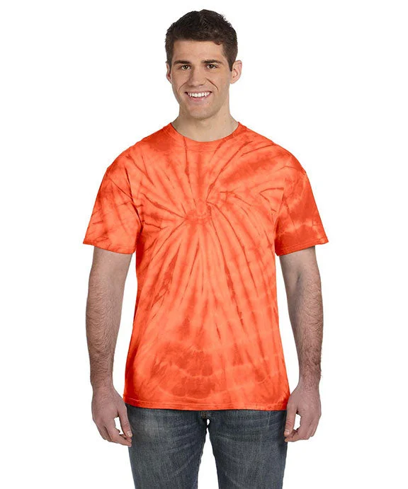 Comfortable Jackets CD101 - Tie-Dye Adult 5.4 oz 100% Cotton Spider T-Shirt | Spider Orange