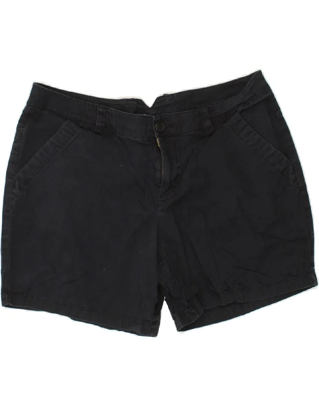 Elegant Wear COLUMBIA Womens Chino Shorts US 12 Large W34  Navy Blue Cotton