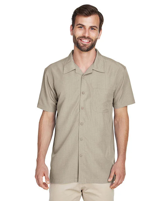 Cute Style M560 - Harriton Mens Barbados Textured Camp Shirt | Khaki