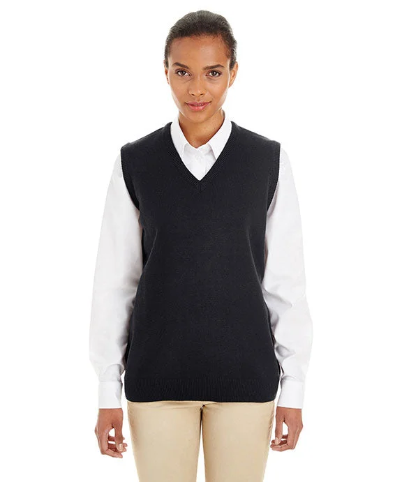 Sweet Breath M415W - Harriton Ladies Pilbloc™ V-Neck Sweater Vest | Black