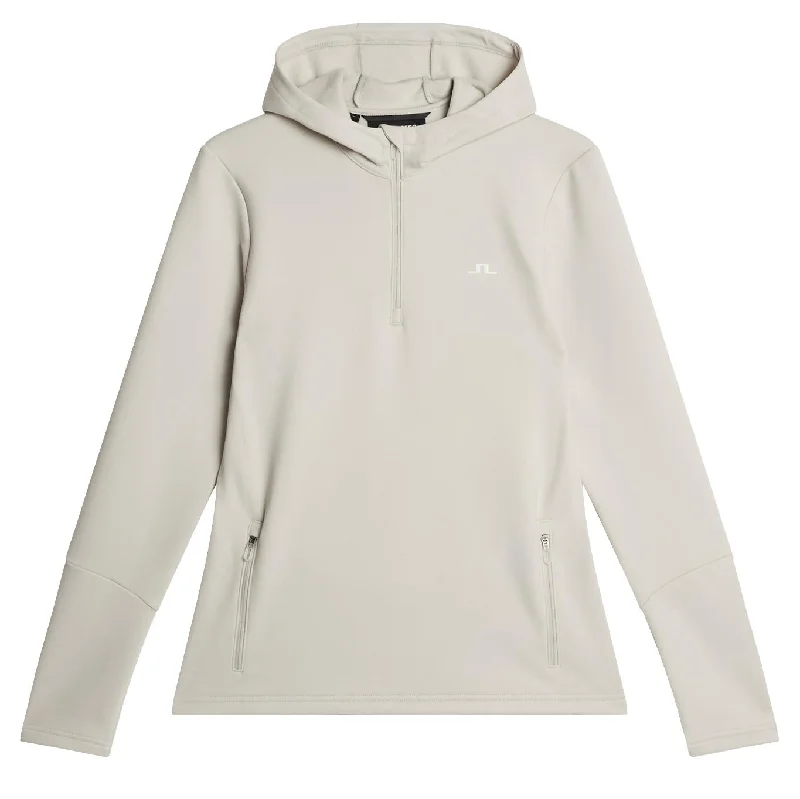 Comfort Fit Womens Aerial Quarter Zip Hoodie Moonbeam - SS25