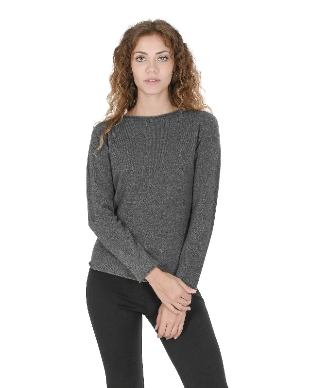 Comfortable Looks Cashmere Womens Boatneck Sweater - L