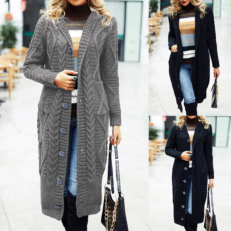 Cool Summer Autumn And Winter Women's Hair Curved Clothes Loose Long Code Jacket