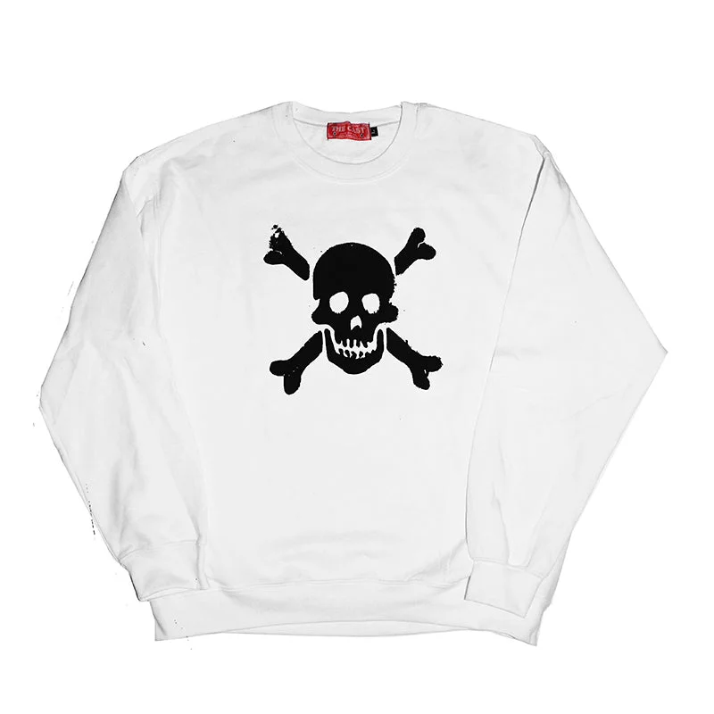 Exquisite Details Jolly Roger Crewneck (White)