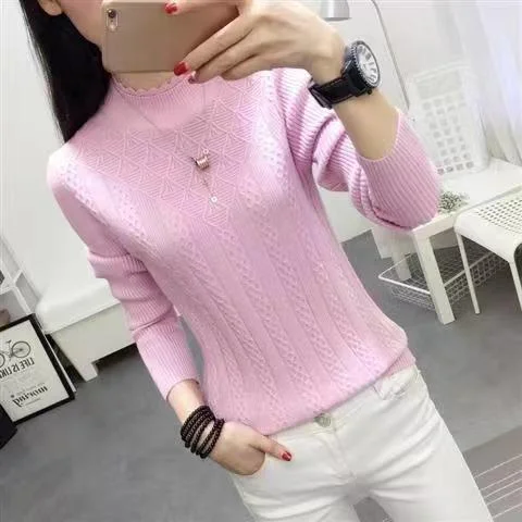 Warm Wear Women's Half Turtleneck Pullover Solid Color