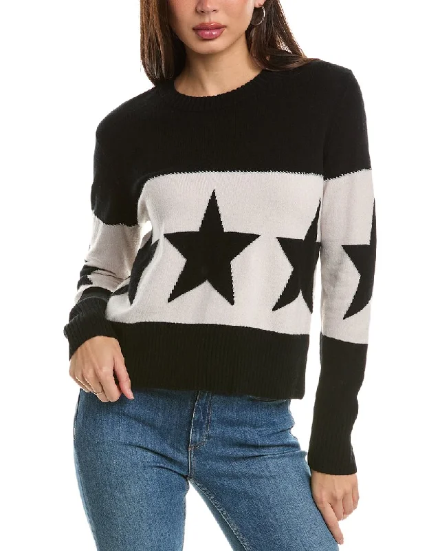 Fresh And Fashionable Hannah Rose Banded Star Wool & Cashmere-Blend Sweater
